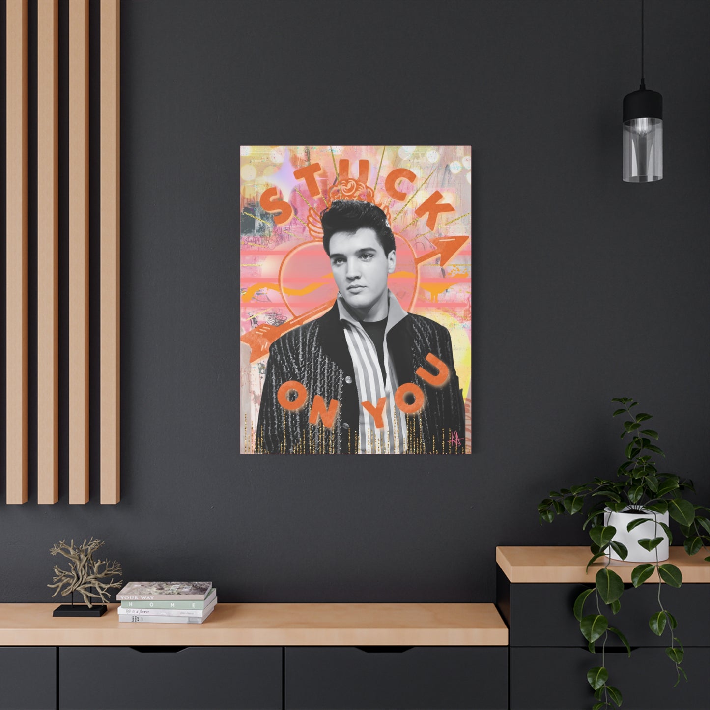 Stuck on You stretched CANVAS Print