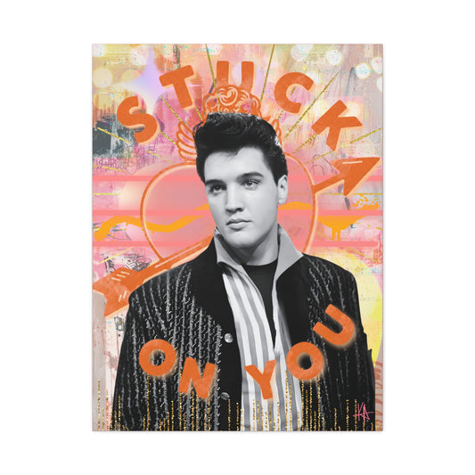 Stuck on You stretched CANVAS Print