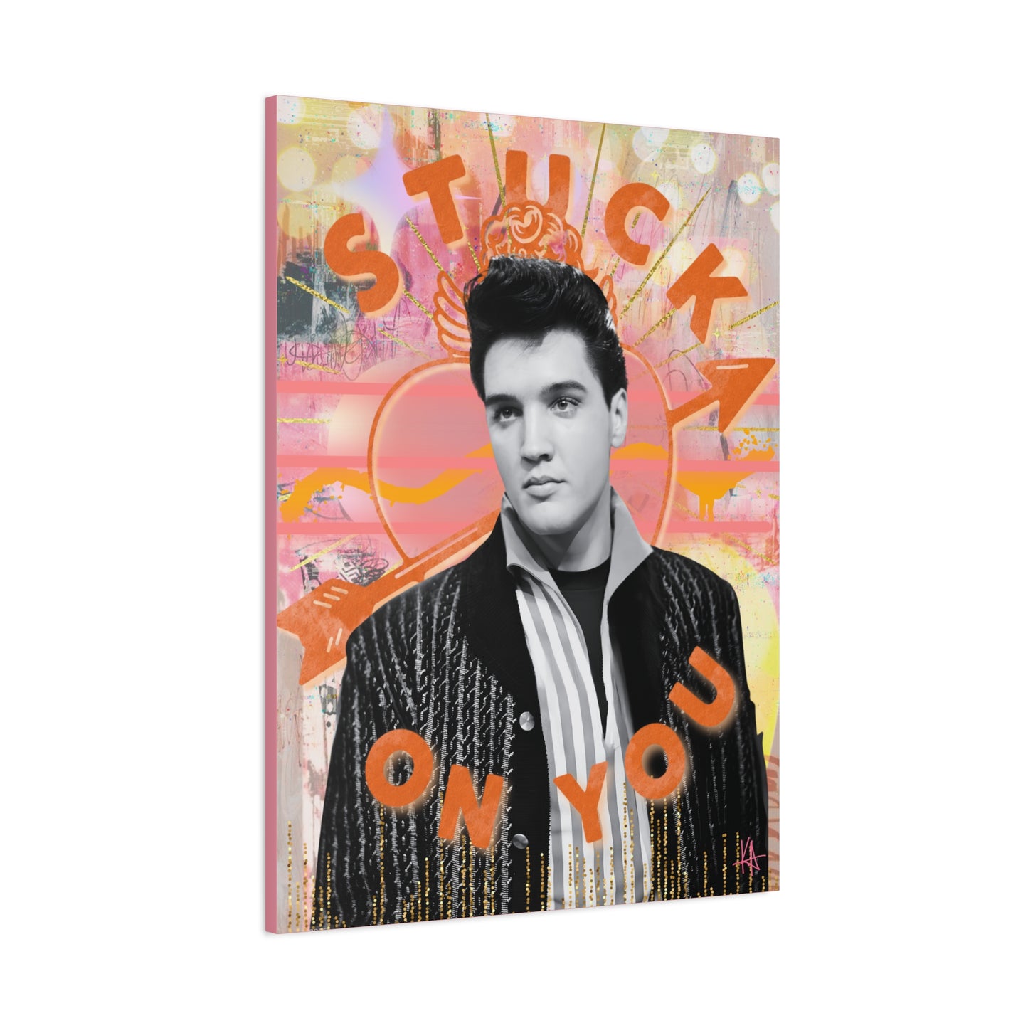 Stuck on You stretched CANVAS Print
