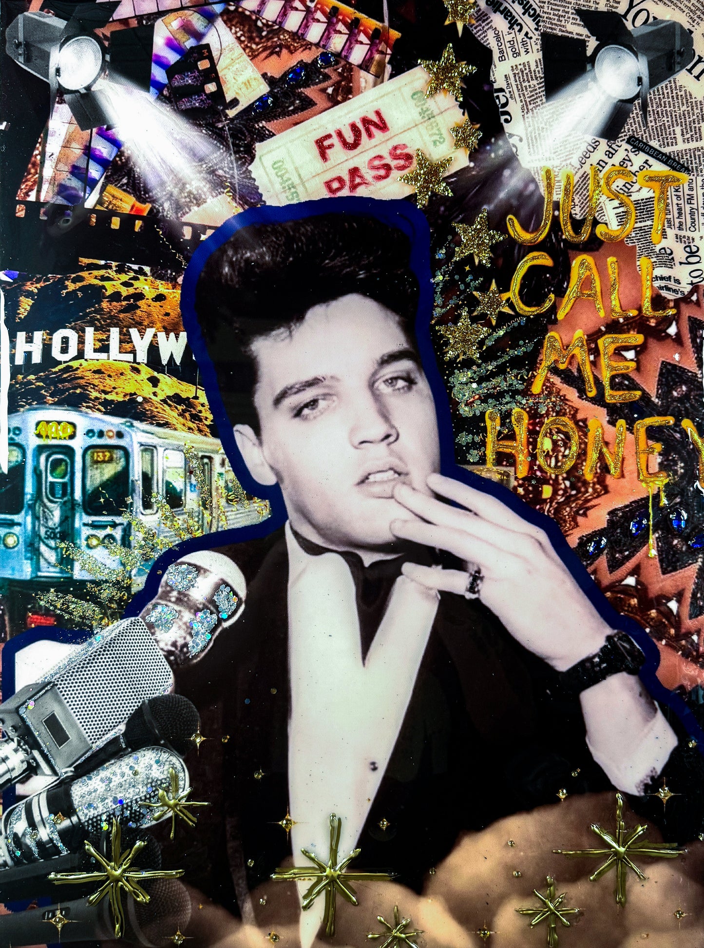 Headed to Hollywood- Original 18x24 Resin Canvas