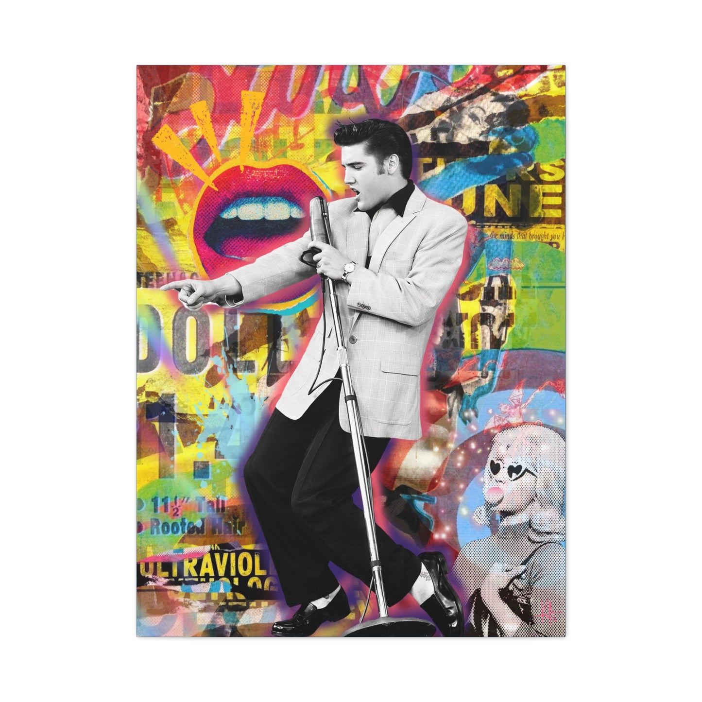 Ultraviolet Rebel Stretched CANVAS Print