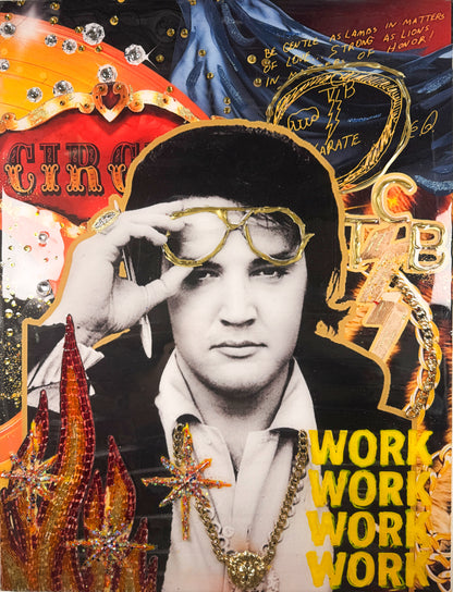 The Lion and Lamb- Original 18x24 Resin Canvas