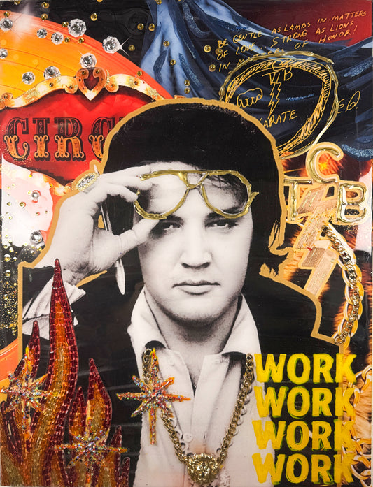 The Lion and Lamb- Original 18x24 Resin Canvas