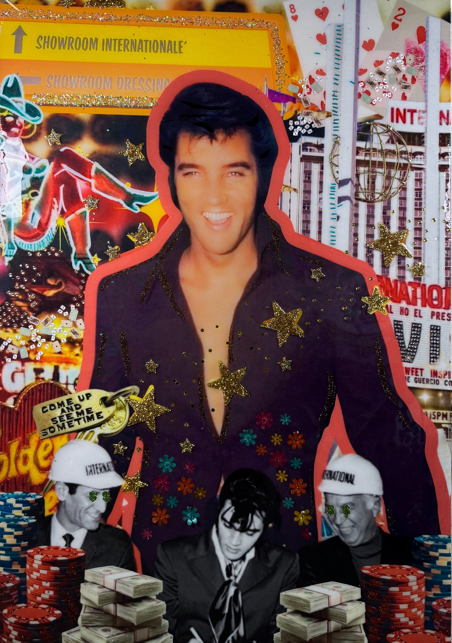 Vegas Nights- Original 24x36 Resin Canvas