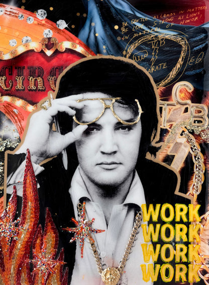 The Lion and Lamb- Original 18x24 Resin Canvas