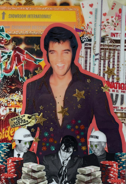 Vegas Nights- Original 24x36 Resin Canvas Framed