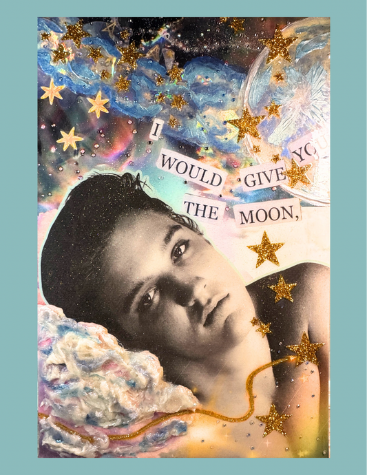 I Would Give You The Moon | Original 24x36 Resin Canvas